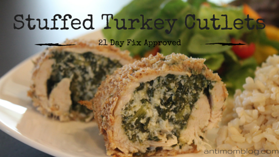 Stuffed Turkey Cutlet – 21 Day Fix Approved